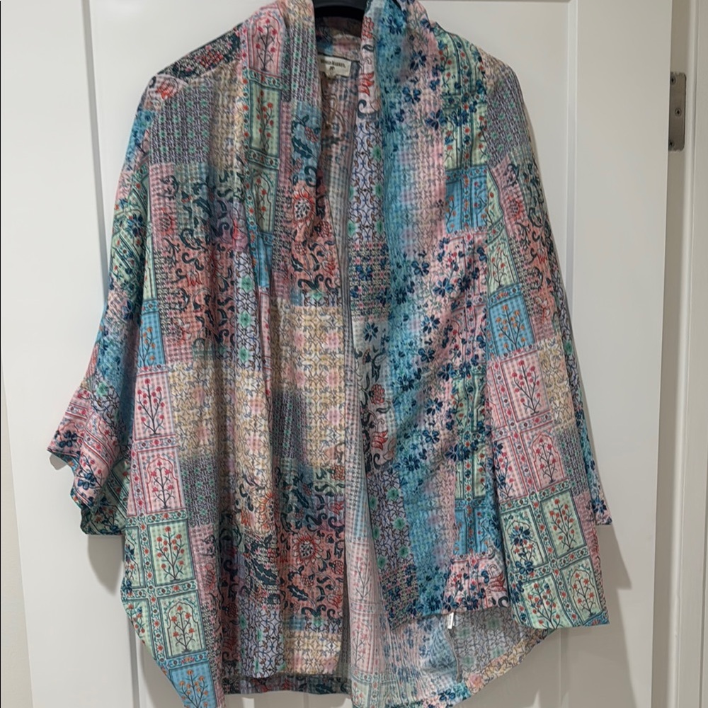 Multicolor Patchwork Kimono Top - image 1